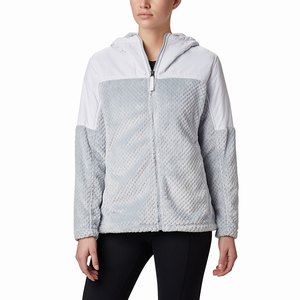 Columbia Fire Side™ Sherpa Hooded Full Zip Dam Grå/Vita (YUAEB6054)